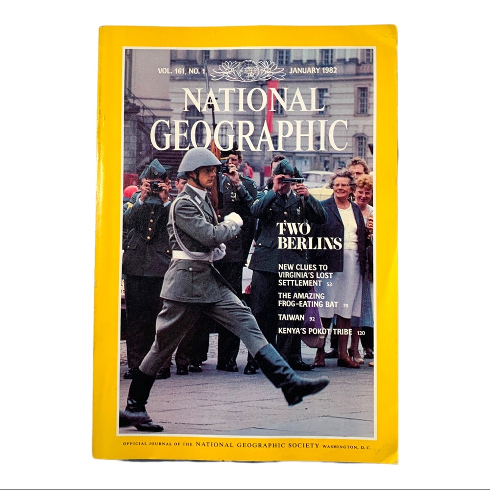 VTG National Geographic Magazine Two Berlins Jan 1982 Vol. 161, No.1 Collectible